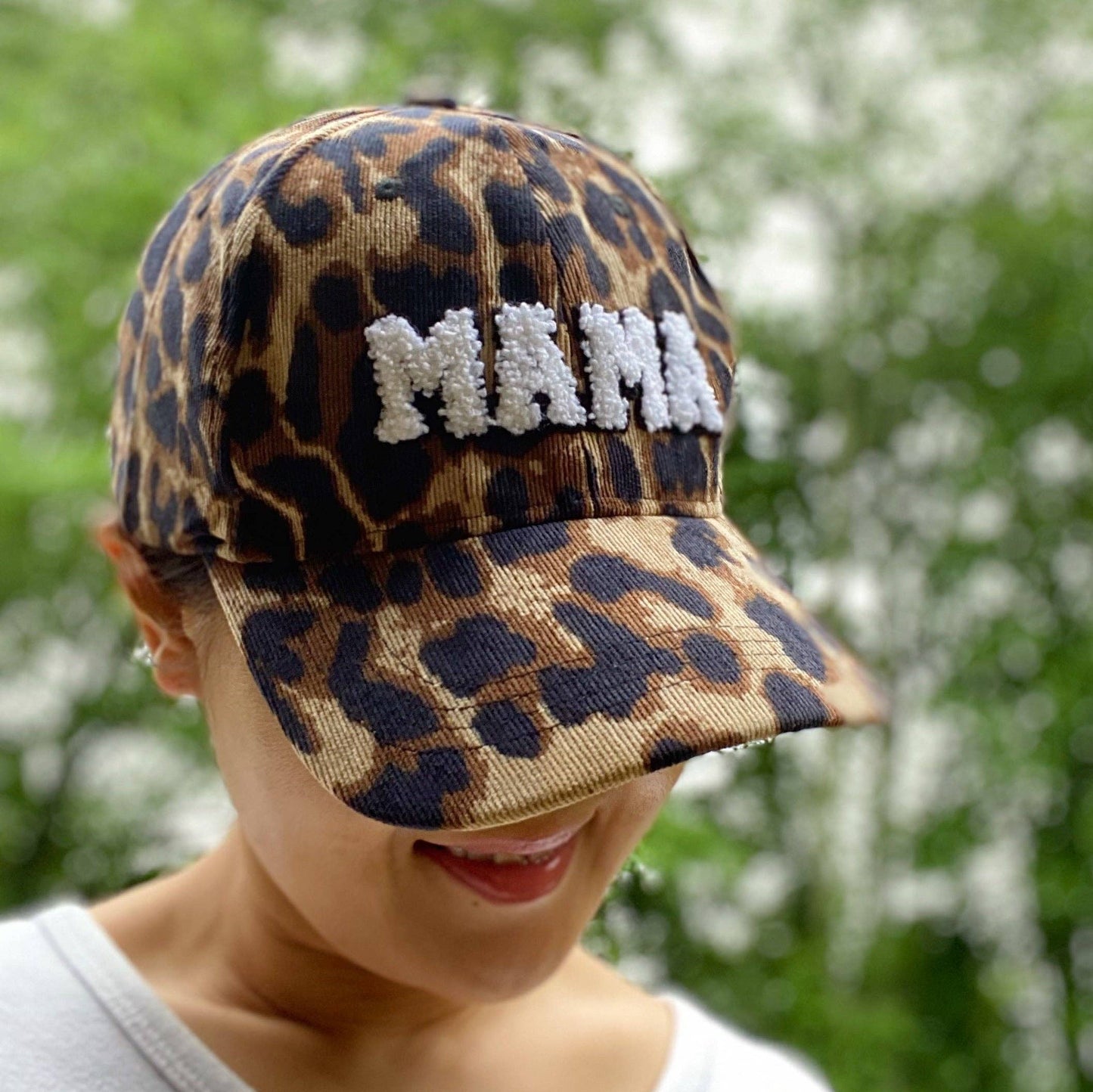 Wild Mama Corduroy Ball Cap: Brown