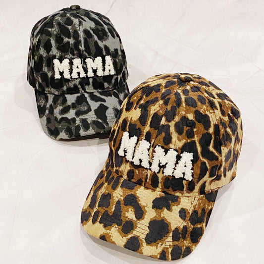 Wild Mama Corduroy Ball Cap: Brown