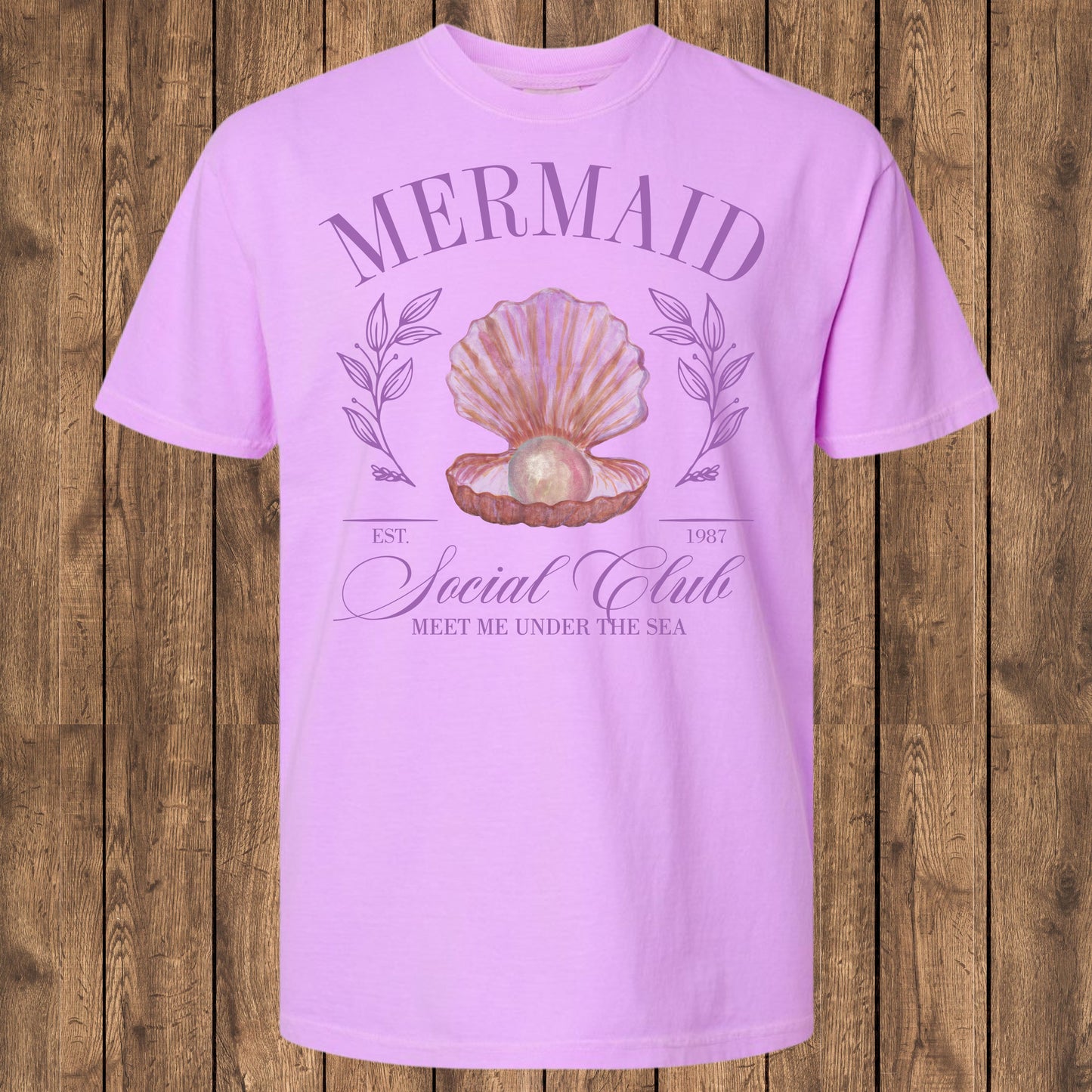 Mermaid Social Club Comfort Colors tshirt