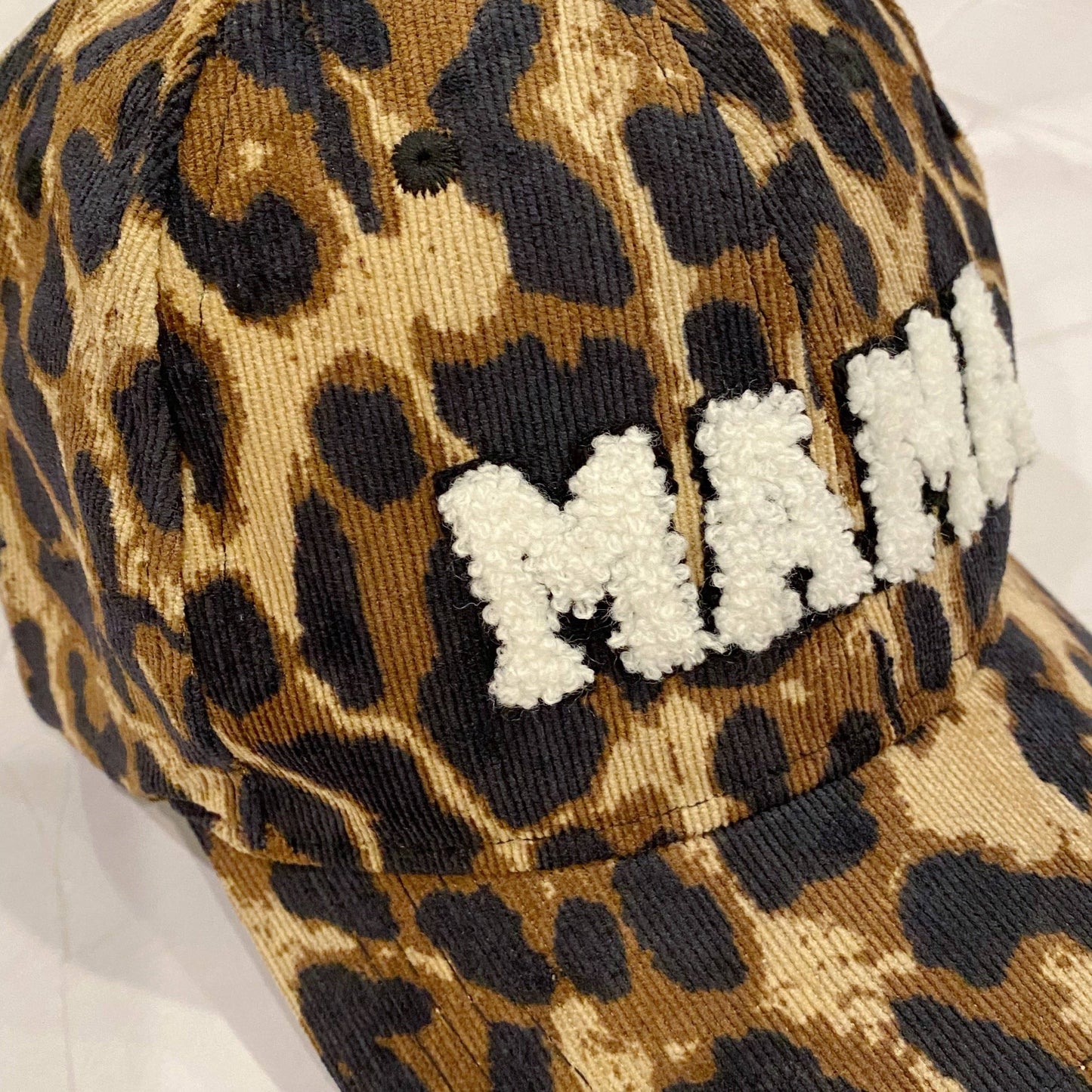 Wild Mama Corduroy Ball Cap: Brown