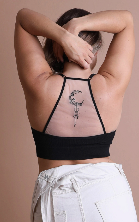 Dream Catcher Tattoo Bralette Plus Size White
