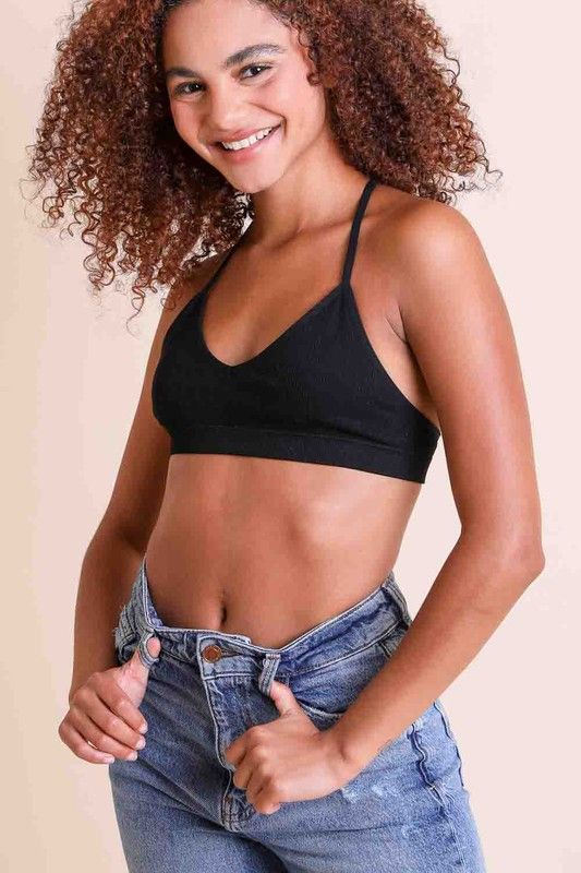 Crescent Moon Dream Catcher Mesh Bralette in black