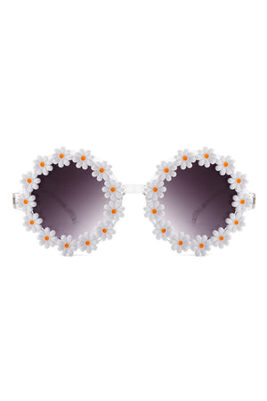 Round Daisy Flower Shape Circle Floral Sunglasses