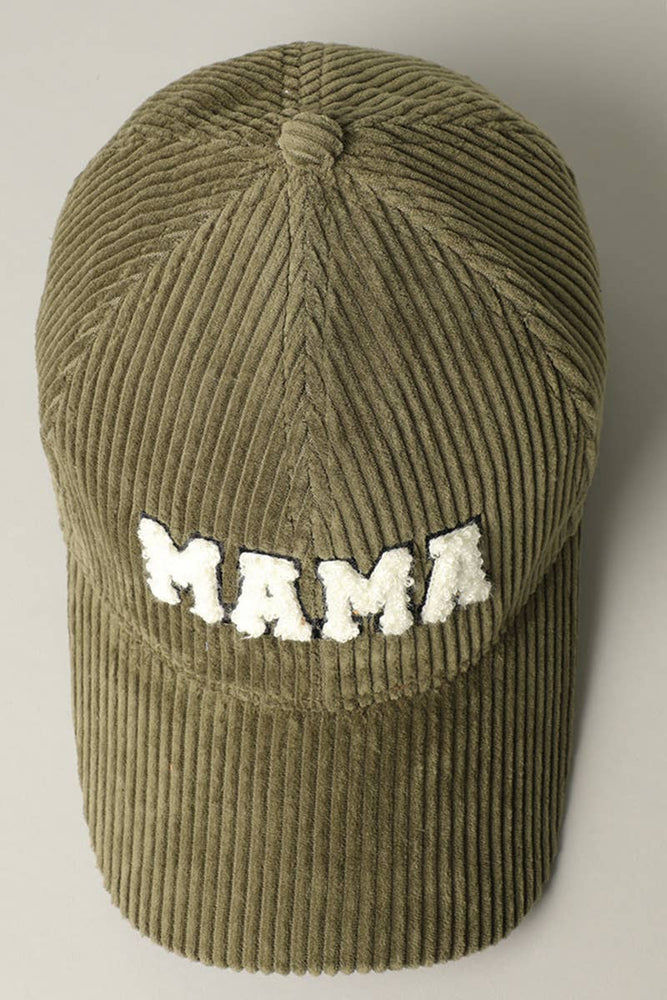 MAMA Embroidered Corduroy Baseball Cap