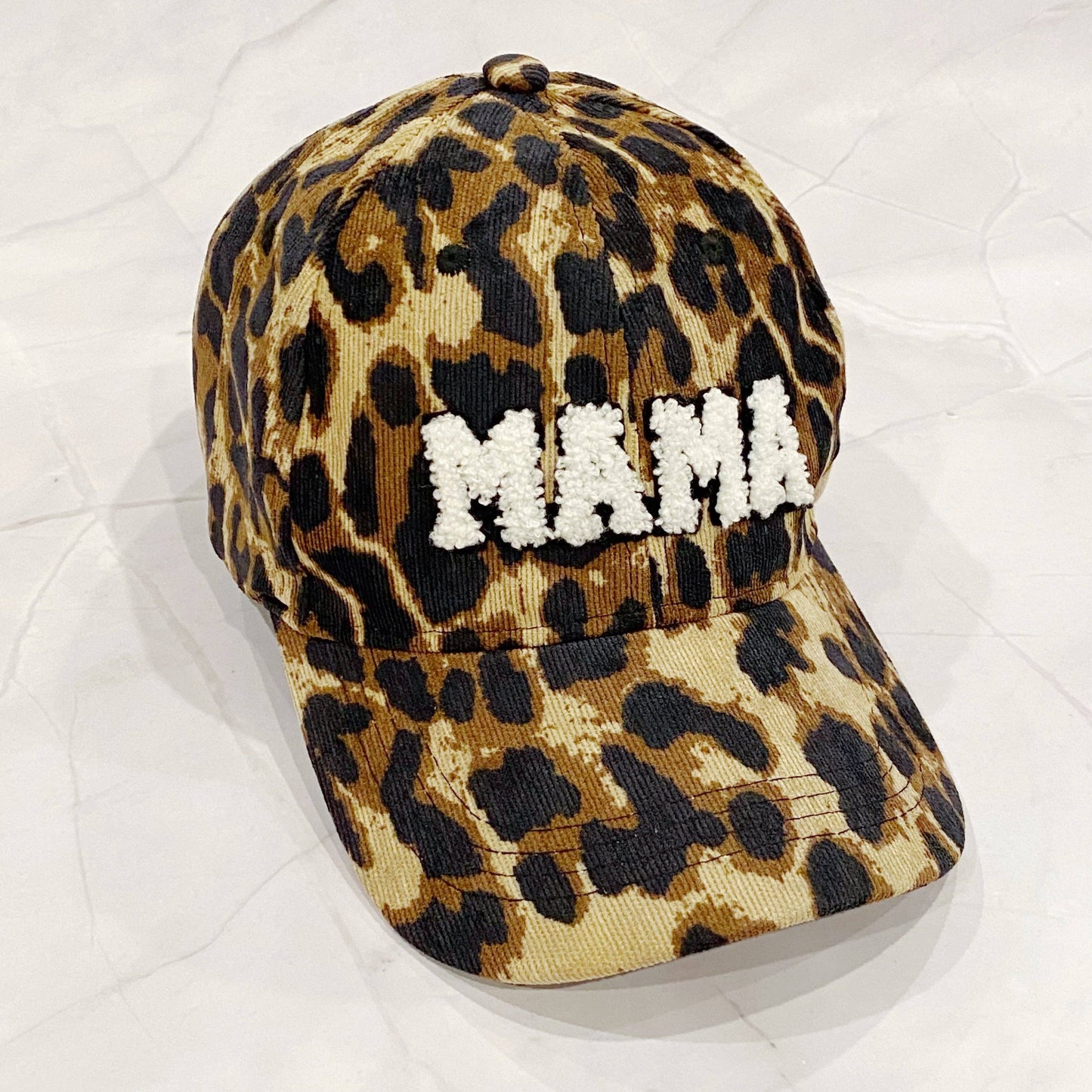 Wild Mama Corduroy Ball Cap: Brown