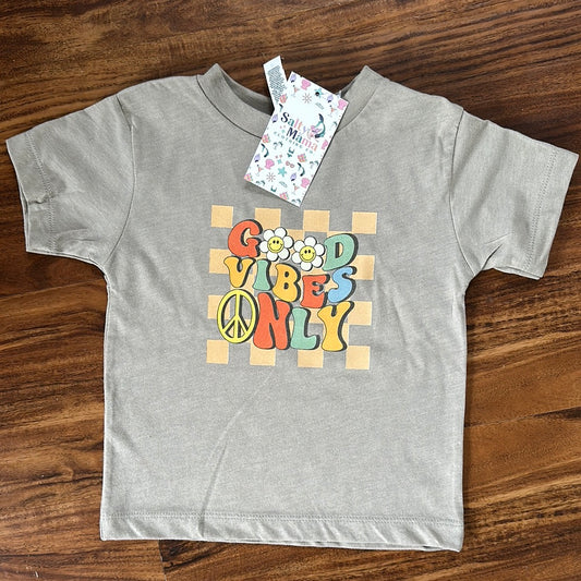Good Vibes Only tan tshirt