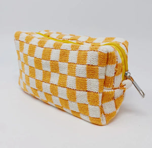 Checkered zipper pouches