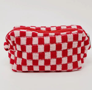 Checkered zipper pouches