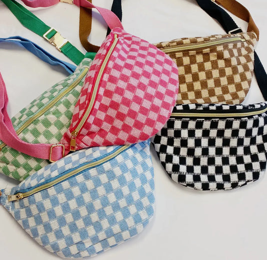 Checkered Belt Sling Bag