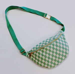 Checkered Belt Sling Bag