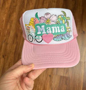 pink Mama patch trucker hat