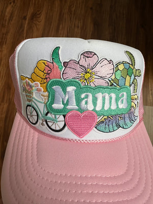 pink Mama patch trucker hat