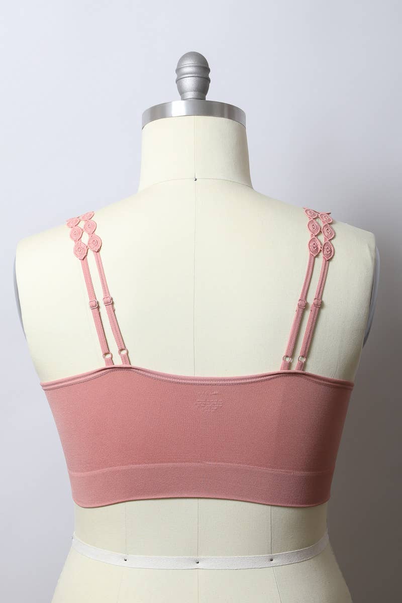 Boho Eye Lace Applique Bralette Plus Size