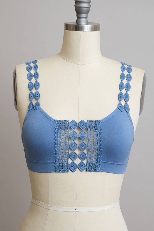 Boho Eye Lace Applique Bralette