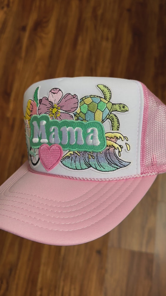 
            
                Load and play video in Gallery viewer, pink Mama patch trucker hat
            
        