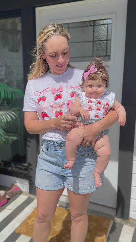 Strawberry coquette shirt *family matching*