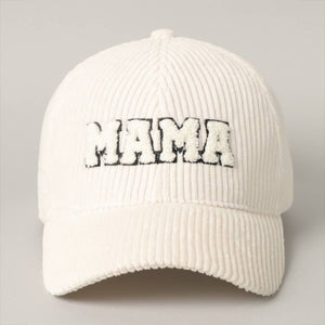 MAMA Embroidered Corduroy Baseball Cap