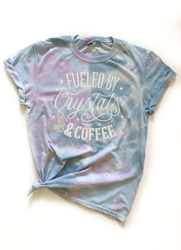 Fueled By Coffee and Crystals Tie Dye Tee