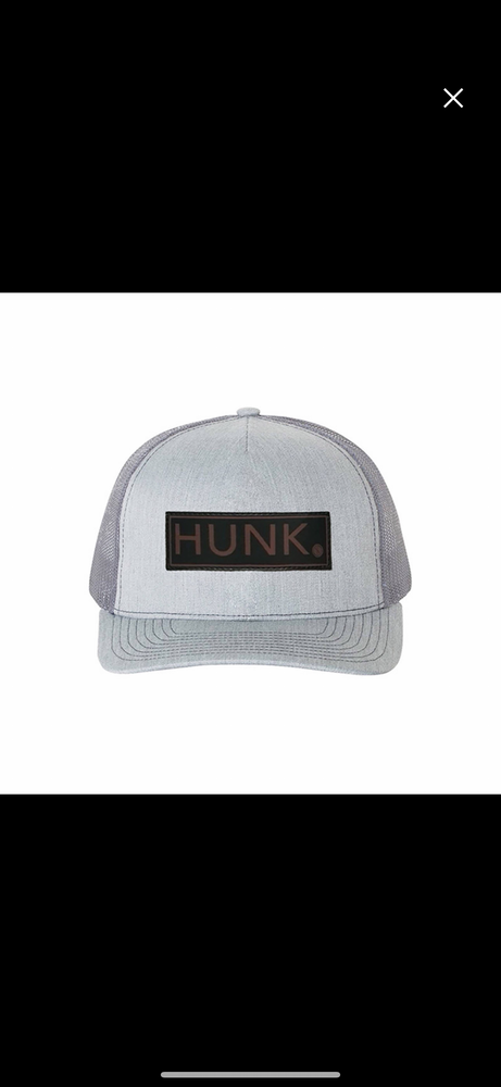 Toddler flat bill grey hat “Hunk”